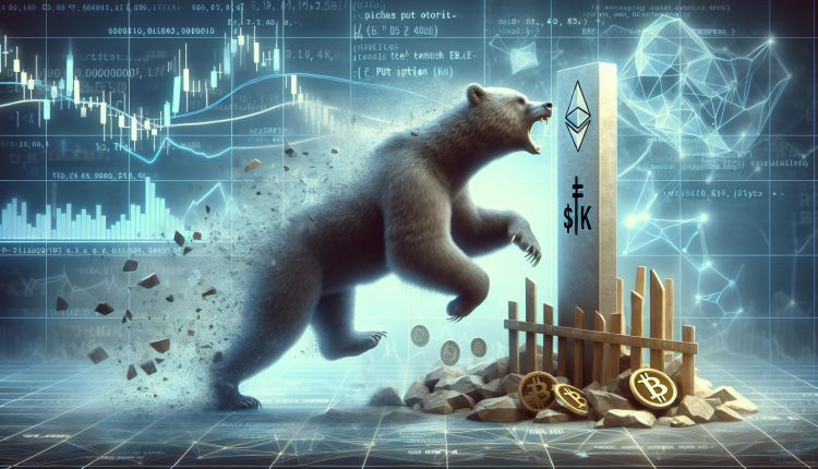 Bearish Momentum Ahead: Ether Flirts with $4K Breakout But Put Demand Suggests Weakness