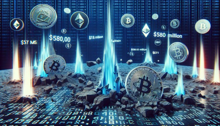 Crypto Market Shakeup: $580 Million Liquidated as Bitcoin, Ether, and Other Major Coins Face Sharp Declines